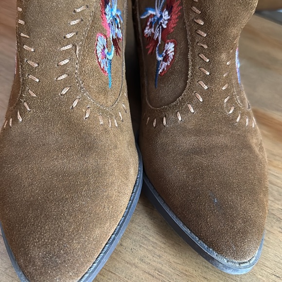 Carlos Santana Vivien Bourbon Brown Ankle Boots Booties - Picture 12 of 14